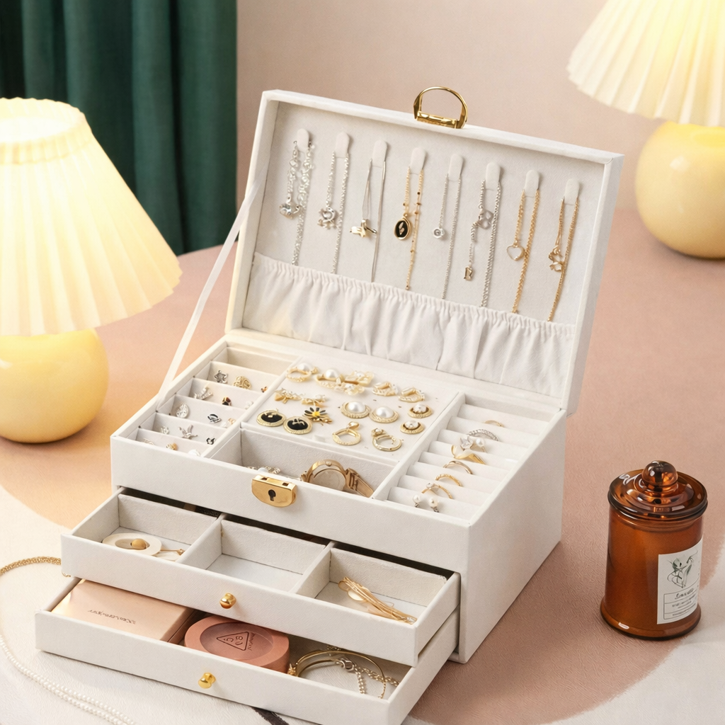 Velora Quilted Jewellery Chest