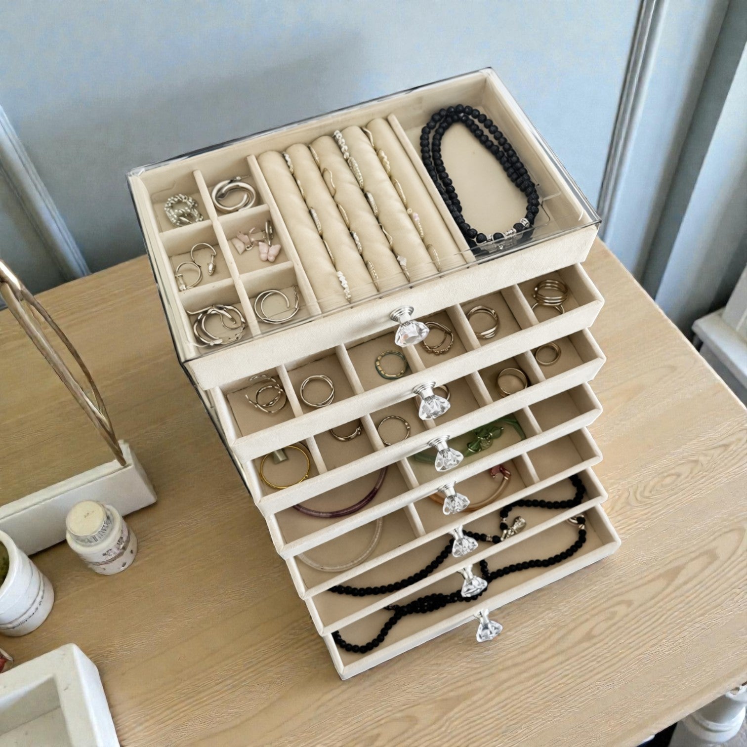 CrystalView Seven-Layer Jewellery Tower