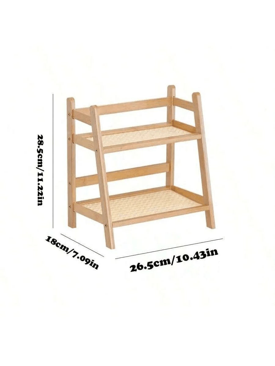 Japandi Wood & Weave Shelf