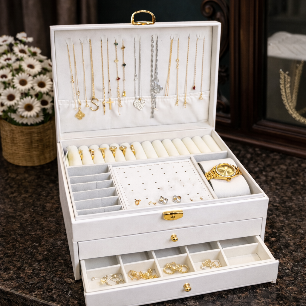 Velora Quilted Jewellery Chest